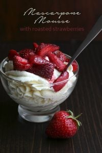 Low Carb Mascarpone Mousse with Sugar-Free Roasted Strawberries