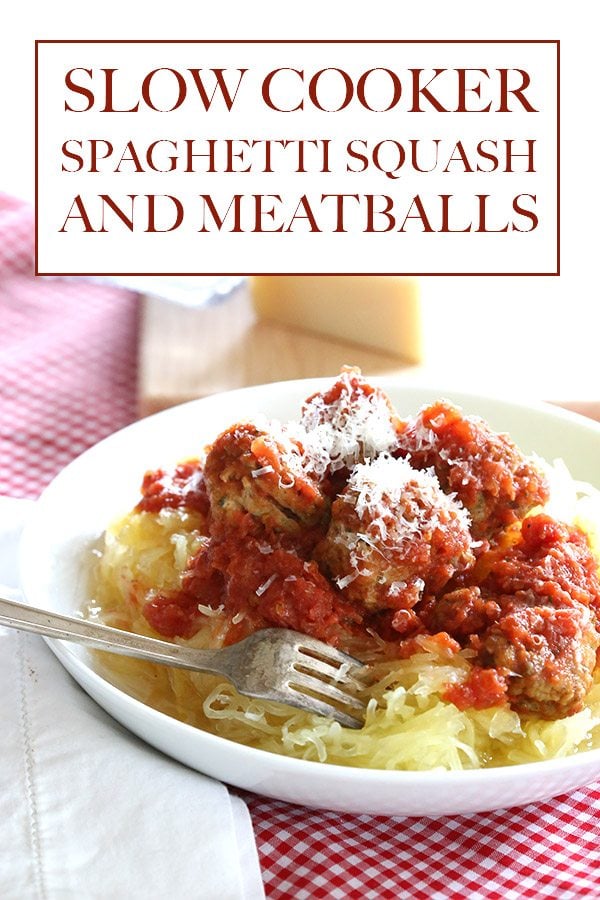 Low Carb Slow Cooker Spaghetti Squash and Meatballs