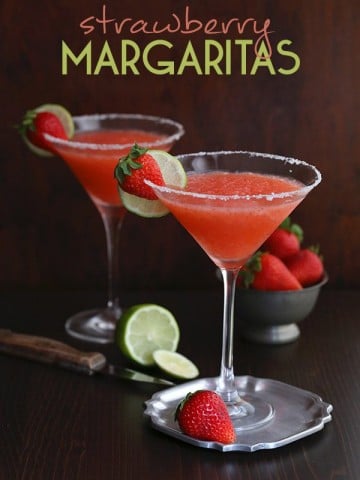 Low Carb Sugar-Free Strawberry Margaritas