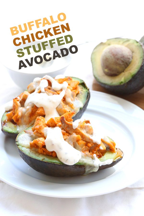 Low Carb Buffalo Chicken Stuffed Avocados