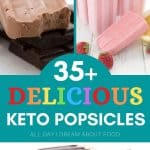 Pinterest collage for keto popsicle recipes