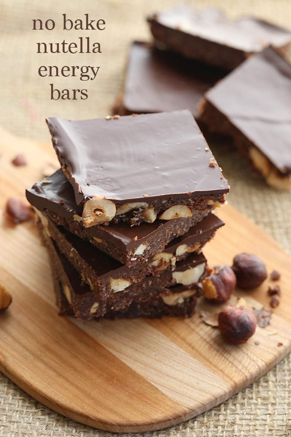 Low Carb No Bake Chocolate Hazelnut Energy Bars