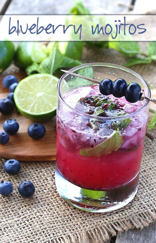 Blueberry Mojitos - Low Carb Cocktails