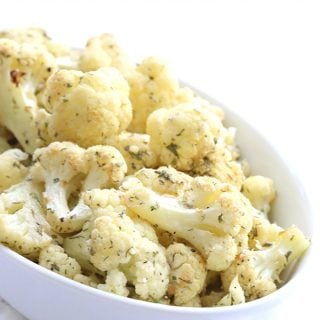 Low Carb Cheddar Ranch Roasted Cauliflower Recipe