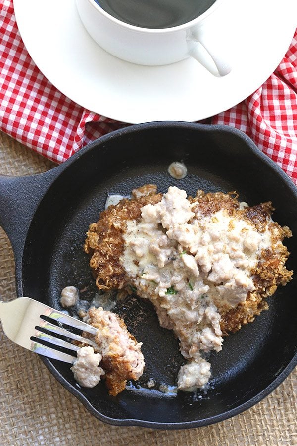 Craving the ultimate low carb comfort food? Chicken Fried Steak goes from junky to healthy with a few easy tweaks. 