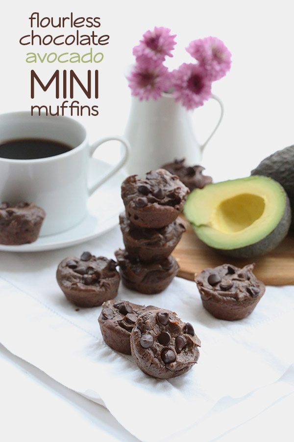 Low Carb Chocolate Avocado Mini Muffins