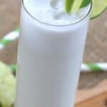 Titled Pinterst image for low carb coconut lime beverages.
