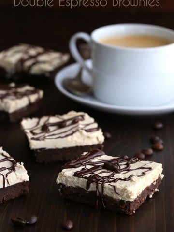 Low Carb Grain Free Espresso Brownies with Espresso Buttercream