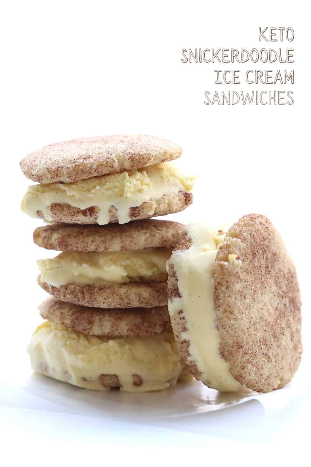 Titled image of a stack of Snickerdoodle Ice Cream Sandwiches