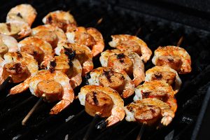 Spicy Shrimp and Sausage Skewers - All Day I Dream About Food