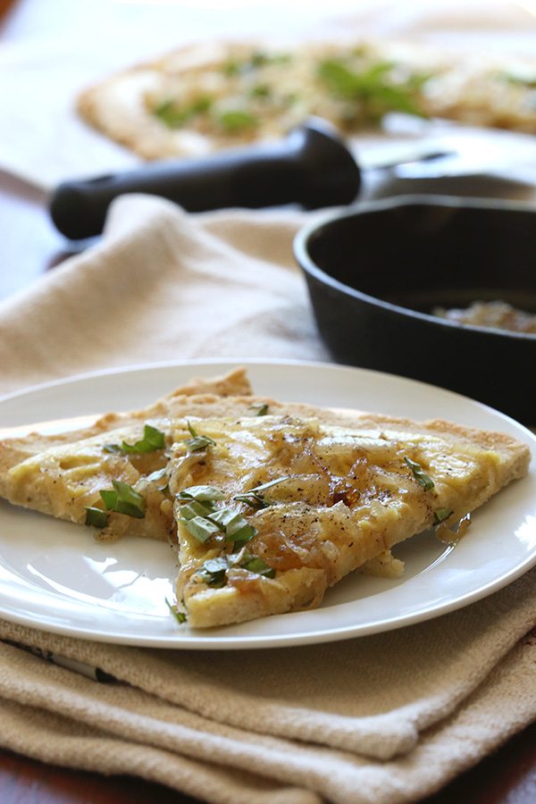 Low Carb Caramelized Onion White Pizza Recipe