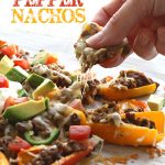Low Carb Nachos made with mini peppers. A healthy take on a family favorite!
