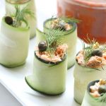 Low carb appetizer that will knock your socks off! Smoked salmon, cream cheese and cucumbers.