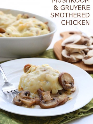 Low Carb Mushroom Cheese Smothered Chicken Recipe