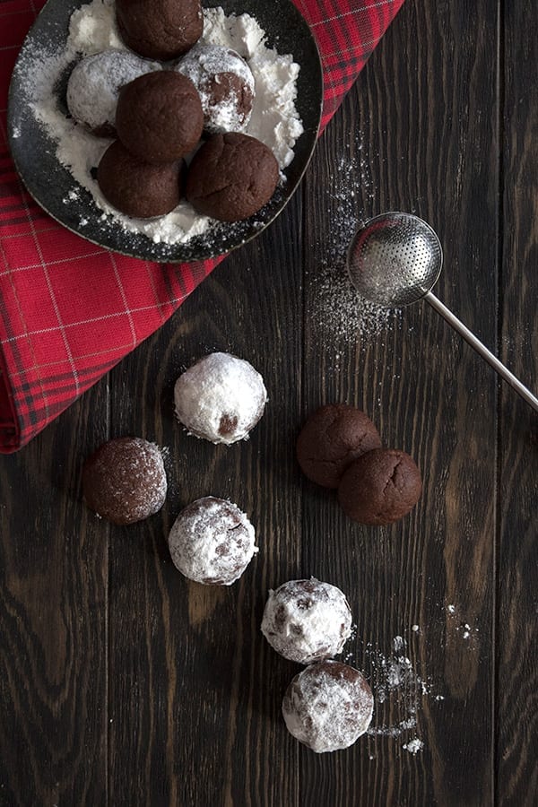 Keto Chocolate Peppermint Snowballs