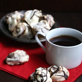 Low Carb Sugar-Free Chocolate Swirled Meringues