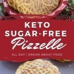 Pinterest collage for keto pizzelle
