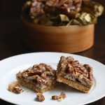 Low Carb Pecan Toffee Bars with a shortbread crust