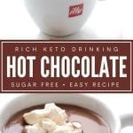 Pinterest collage for keto drinking chocolate