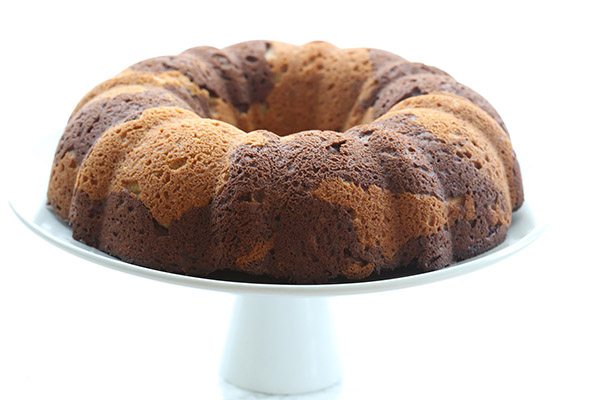 Low carb breakfast or dessert! Peanut Butter & Chocolate Marble Cake