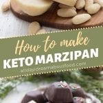 Pinterest collage for keto marzipan