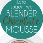 Easy Keto Chocolate Mousse Recipe made in your blender. #keto #lowcarb #sugarfree