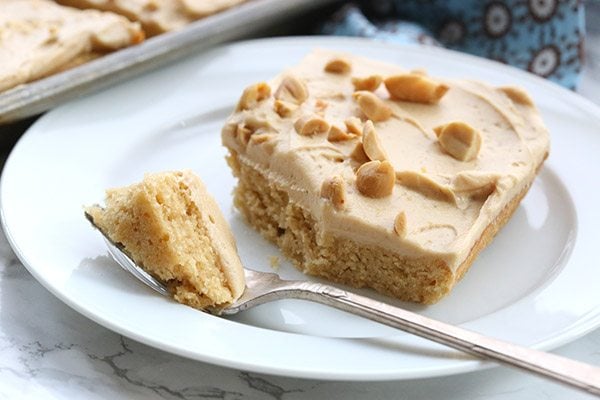 Low Carb Peanut Butter Texas Sheet Cake