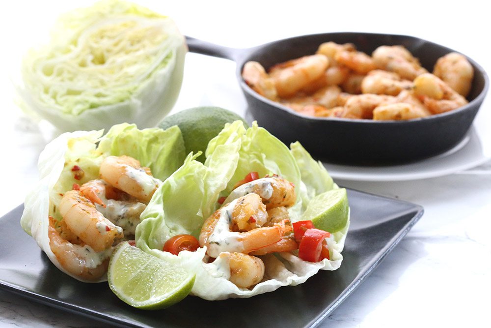 Low Carb Thai Shrimp Lettuce Wraps Recipe