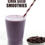 Low Carb Blueberry Coconut Chia Seed Smoothie Recipe