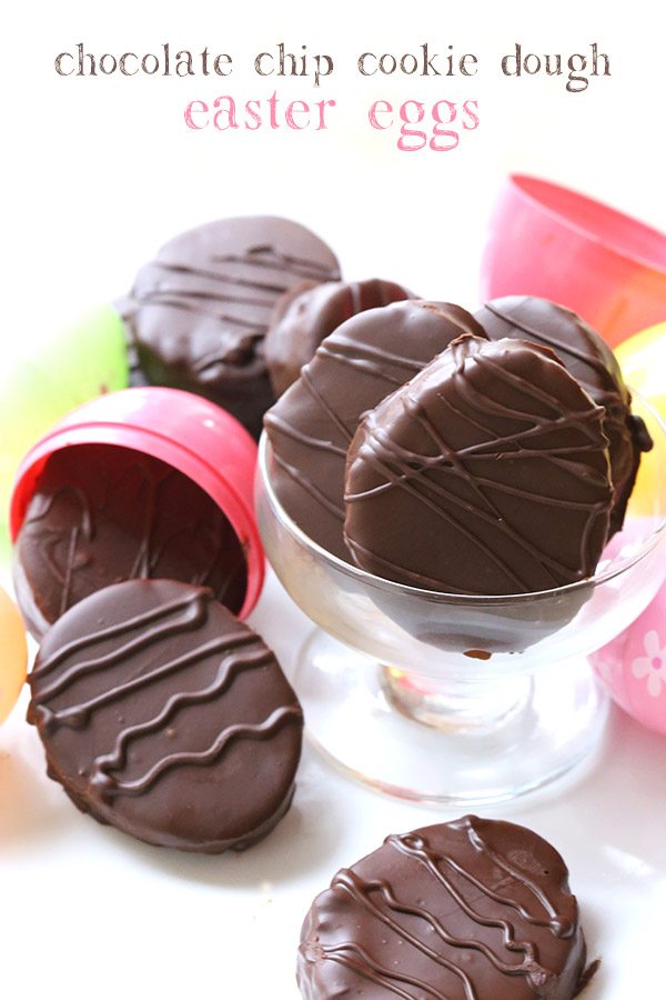 Easy no bake Cookie Dough Easter Eggs - chocolate-covered Easter treats!