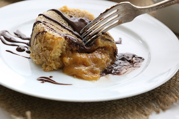 Ooey gooey and healthy! Low carb keto Peanut Butter Lava Cake. 