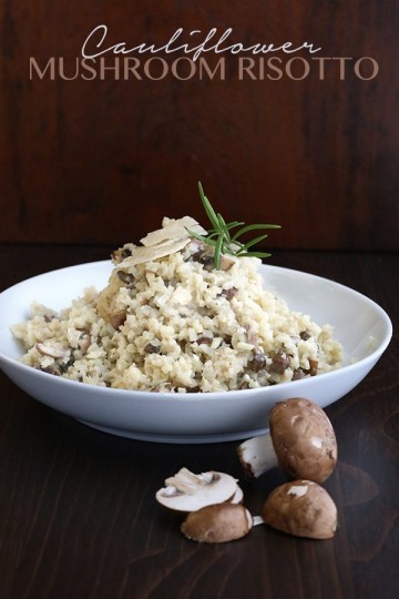 Cauliflower Risotto with Mushrooms - All Day I Dream About Food