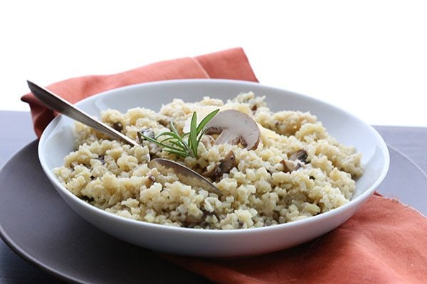 Creamy and delicious low carb cauliflower risotto. The best side dish!