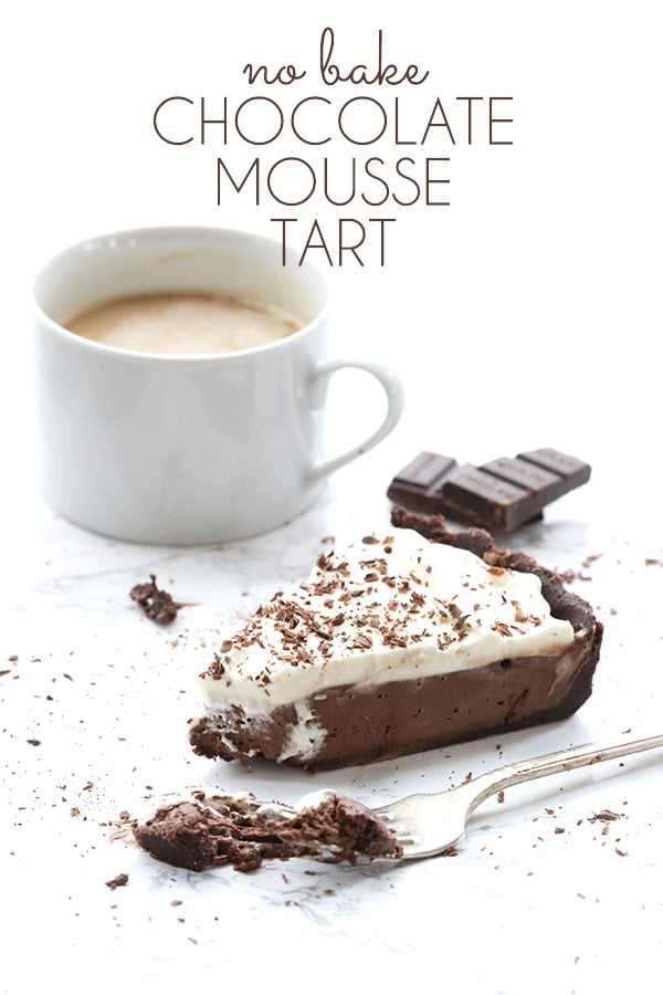 Low Carb No Bake Chocolate Mousse Tart - keto and grain-free.
