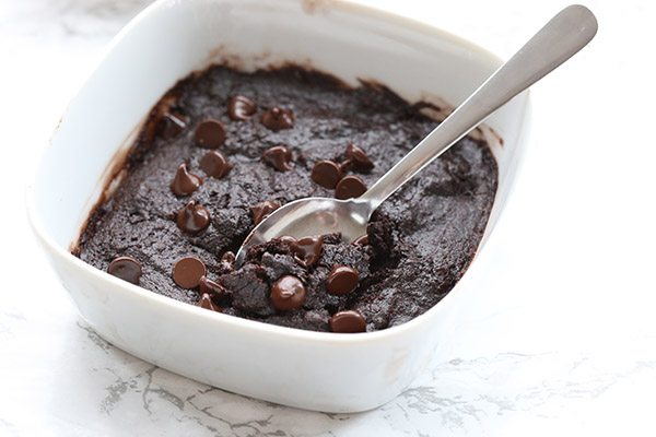Easy single serve low carb brownies. Whip them up in 20 minutes!