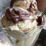 Titled Pinterest image for Keto Peanut Butter ice Cream.