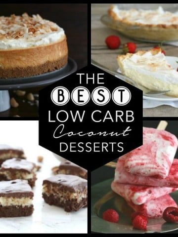 The best Low Carb Coconut Dessert Recipes - keto, THM, Banting, atkins