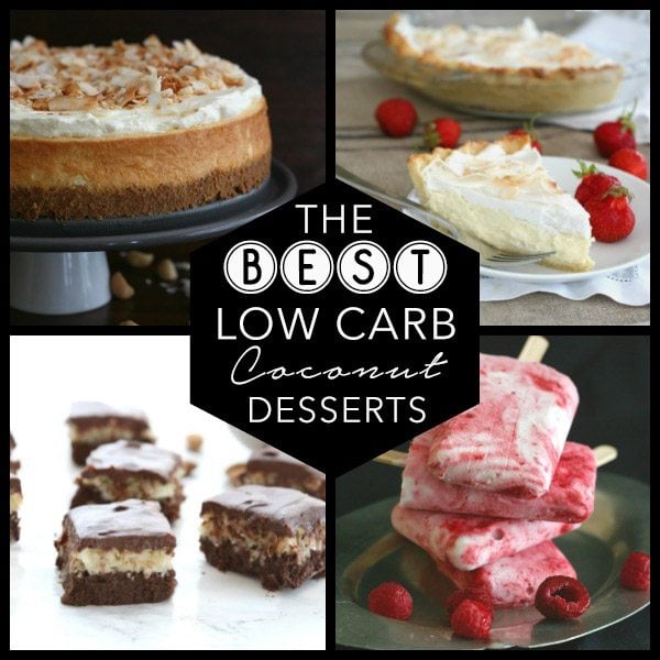 The best Low Carb Coconut Dessert Recipes - keto, THM, Banting, atkins