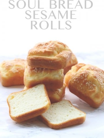 Low carb grain-free Soul Bread Sesame Rolls