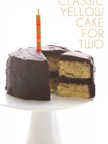 Low Carb Yellow Cake with Chocolate Frosting for Two