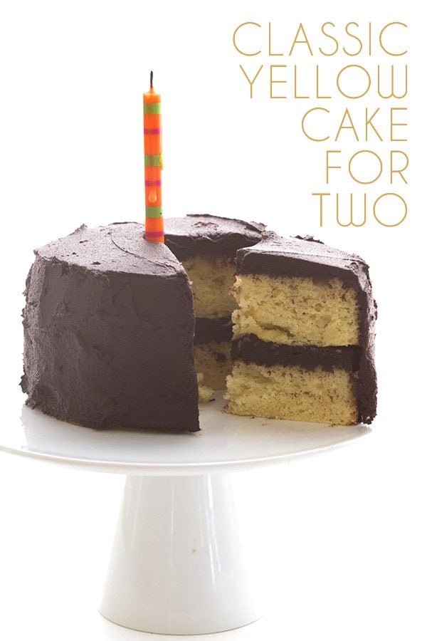 Low Carb Yellow Cake with Chocolate Frosting for Two