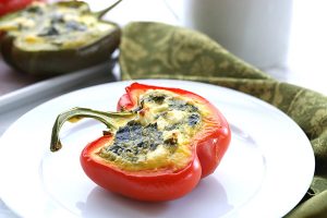 Low Carb Quiche Stuffed Peppers
