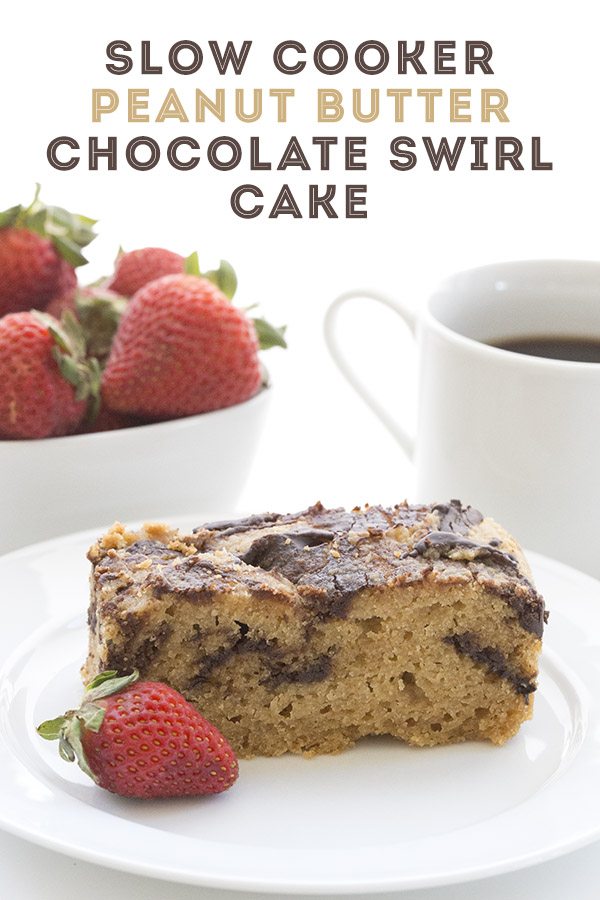 A delicious low carb peanut butter and chocolate cake that you make in your slow cooker!