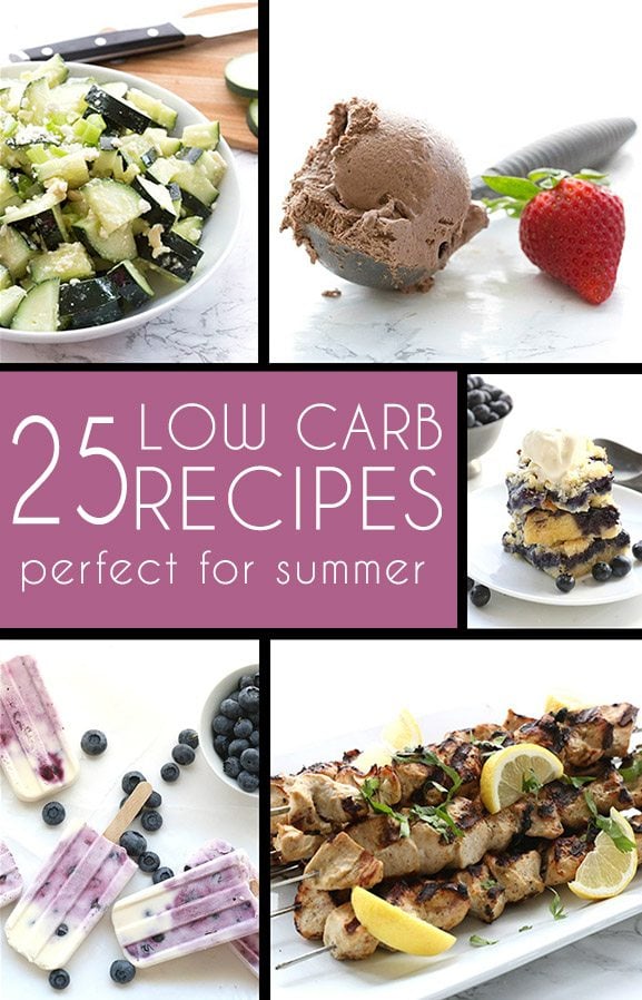 The best of low carb keto summer recipes. From salad to pancakes to dessert, you can enjoy a healthy and happy season.