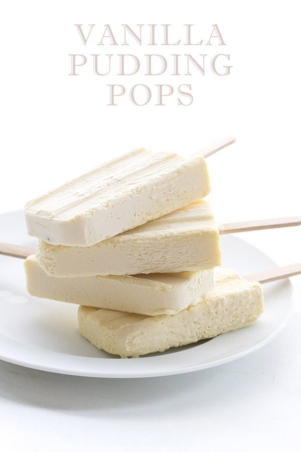 Easy low carb vanilla pudding popsicle recipe. A delicious keto summer recipe!