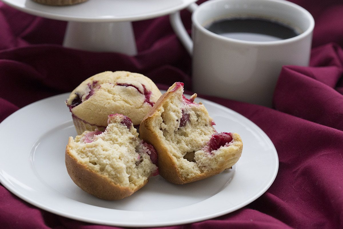 The sour cream gives these low carb cranberry muffins an incomparable fluffy texture!