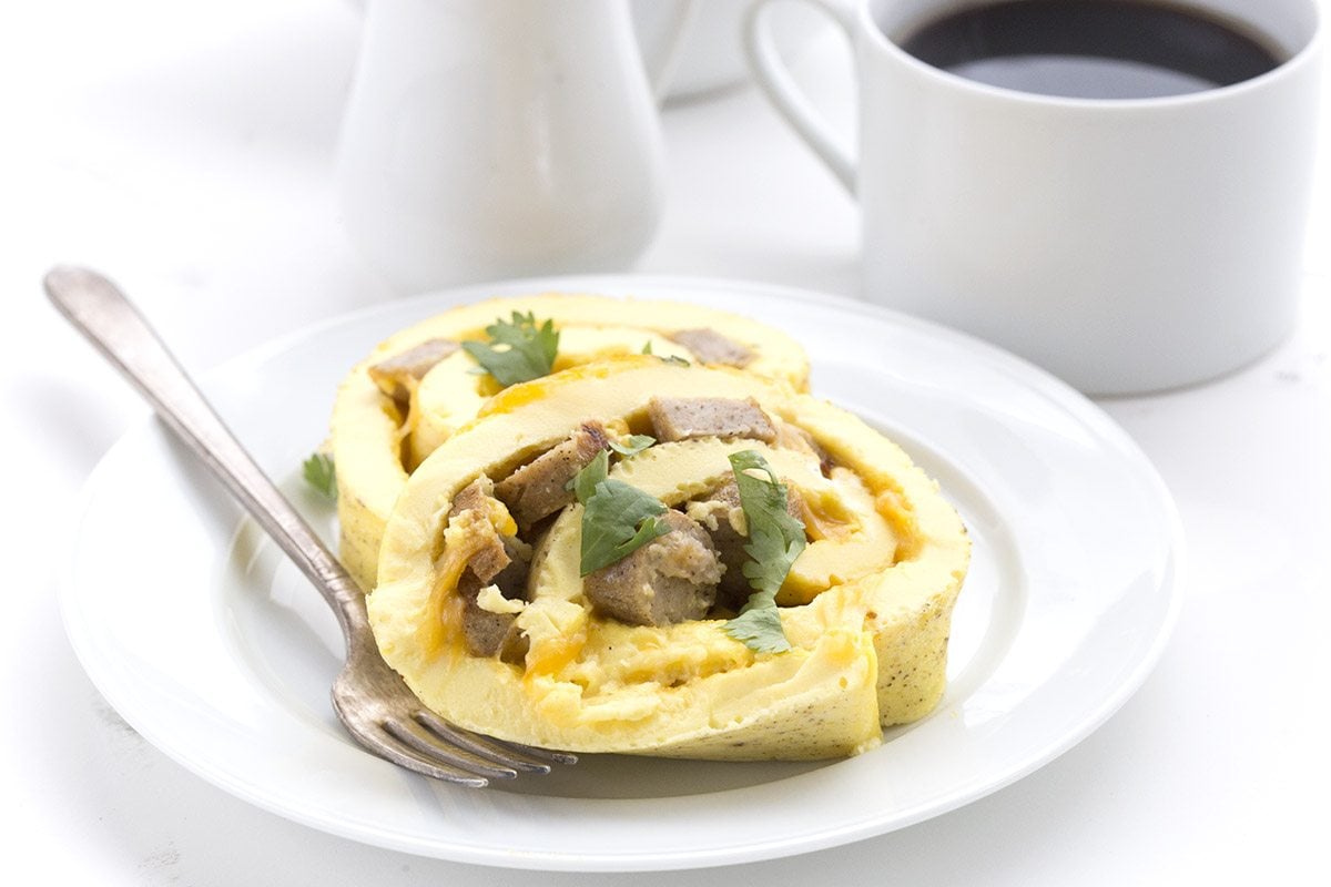 Easy weekday Omelet roll recipe. Low carb and grain-free. 