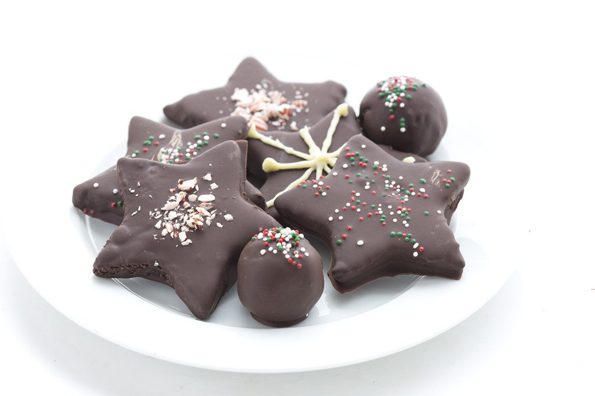 Low Carb Chocolate Peppermint Stars and Truffles