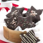 Low Carb Chocolate Peppermint Star Cookies. Keto Banting THM Egg-free Grain-Free Recipe