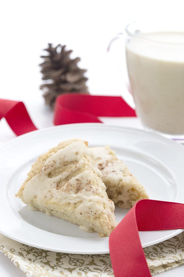 Use your sugar-free eggnog to make delicious low carb scones. A perfect keto holiday treat!